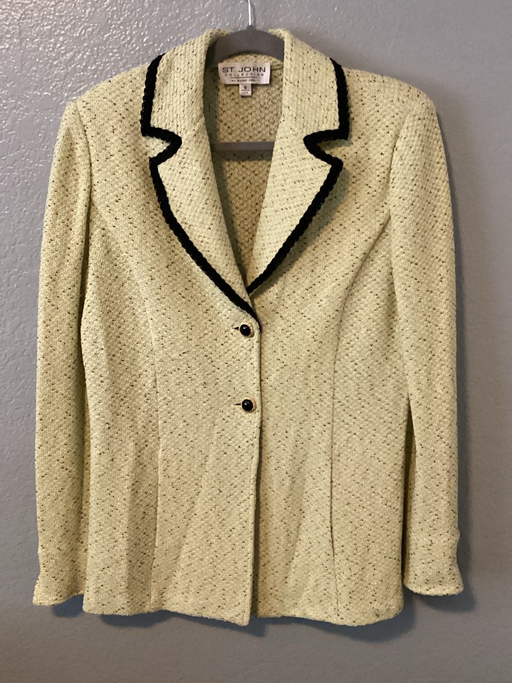 St. John Collection Knit Blazer with Black Trim - Women's Jacket